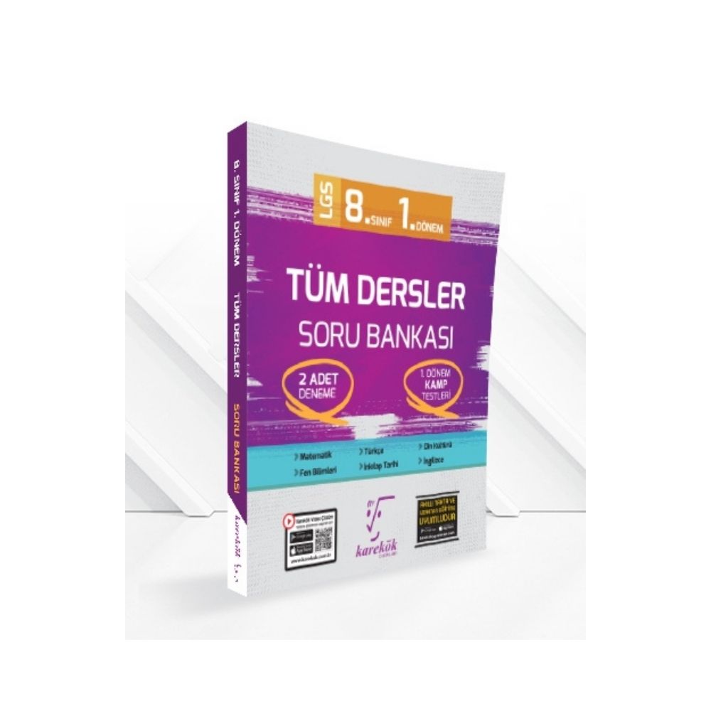 KAREKÖK YAYINLARI 8.SINIF 1. DÖNEM TÜM DERSLER SORU BANKASI